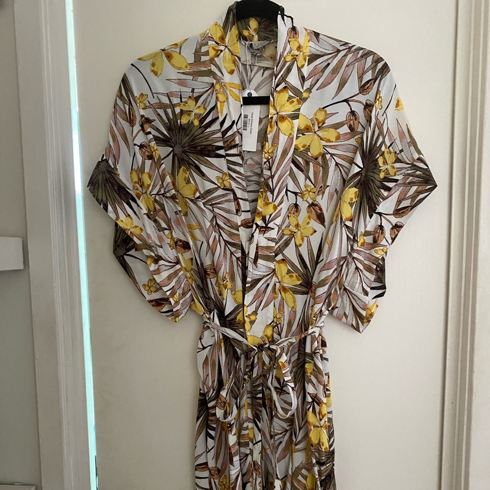 Dress Forum Tropical Print Kimono Dress